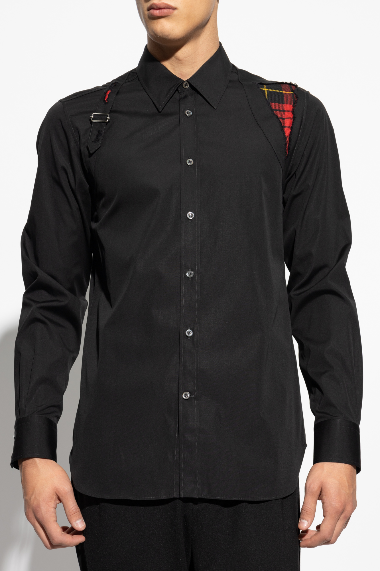 Alexander McQueen Shirt with raw finish | Men's Clothing